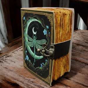 Diario Clásico de Cuero Genuino Hecho a Mano Dragonfly, Grimoire Vintage, Libro de Hechizos de las Sombras, 400 Páginas - Product Image 3