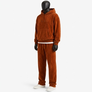 Ensembles de survêtements personnalisés pour hommes en molleton deux pièces, pull à manches longues, entraînement, jogging, survêtement pour hommes - Product Image 2