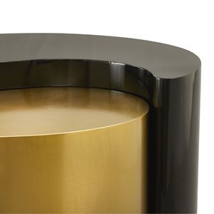 Set di 2 tavolini da caffè Ying Yang in stile moderno e contemporaneo con struttura in lamiera di ferro in nero e oro - Product Image 5