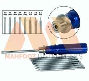 ชุดไขควงกระดูกสำหรับศัลยกรรมกระดูก Mahfooz Instruments ขนาด 1.5-5.0 มม. พร้อมด้ามจับแบบ Quick Coupling - Product Image 3