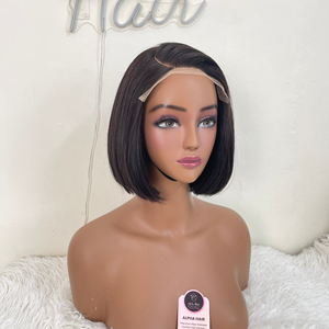 Wholesale Vietnamese Hair Virgin Hair 13x4 <b>Bob</b> <b>Wig</b> Super Double Drawn Hair Weaving 16 Inches Machine Double Weft Lace Front <b>Wigs</b> - Product Image 2