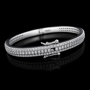 Pulsera de Diamantes CVD con Calidad IGI EF VVS VS en Plata de Ley 925, Joyería de Diseño de Lujo para Mujer, Fabricante - Product Image 1