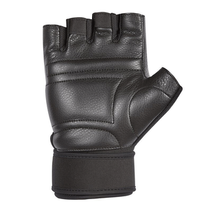 <b>Half</b> Finger Fitness Gloves Leather Mesh Breathable Non <b>Slip</b> Adjustable Wrist Strap Gym Weight Lifting Training Gloves Unisex - Product Image 3
