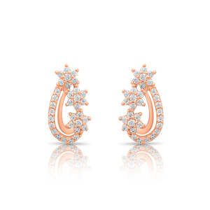 Chic Design Rose Gold Plated 925 <b>Silver</b> <b>Stud</b> Earrings Women's Jewelry Elegant Fashion Jewelry for Wedding bulk price - Product Image 3