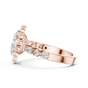 Anillo de Compromiso para Mujer, Oro Rosa de 14K, Diamante Ovalado Cultivado en Laboratorio, Corte Brillante, Minimalista, Clásico, Certificado IGI, Rosa Imperial - Product Image 2