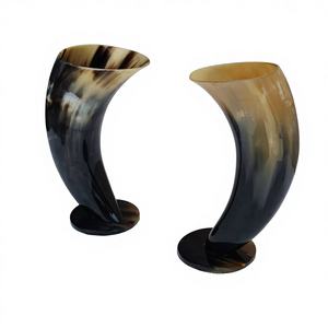 แตรทำมือรูปควายขนาดใหญ่ทำมือตกแต่งด้วยฮอร์นไวกิ้งถ้วยดื่มแบบธรรมชาติขัดเงาจำนวนมาก - Product Image 1