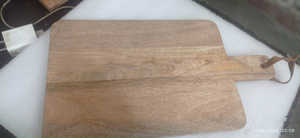 Tablas de cortar de madera de mango de Acacia para cortar verduras y carne Superficie para picar Tabla de madera maciza Tabla hecha a mano - Product Image 5