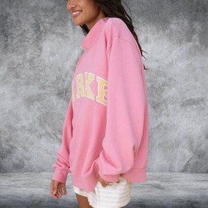 Sudadera de invierno personalizada para mujer, con estampado, gruesa, de cuello alto, de algodón, forro polar, bordado de chenilla, OEM, ODM, de fábrica - Product Image 3