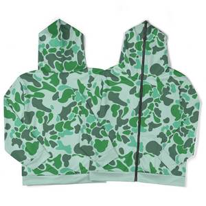 Sudadera con capucha unisex personalizada de camuflaje rosa con cremallera completa, corte holgado, chaqueta deportiva con capucha, sudadera informal estilo streetwear para parejas - Product Image 2