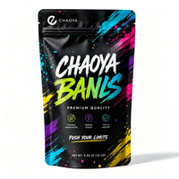 Sachet Doypack Noir Personnalisé Imprimé avec Fermeture Zip, Qualité Alimentaire, Anti-odeur, pour Compléments Énergétiques, Gommes, Bonbons, Échantillons 3,5g