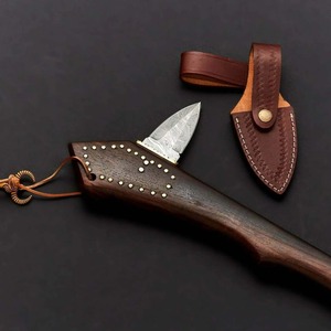 Hacha Táctica Estilo Vikingo Personalizada de BA Enterprises, Acero de Damasco, Mango de Madera, Cabeza con Barba, Supervivencia al Aire Libre - Product Image 5