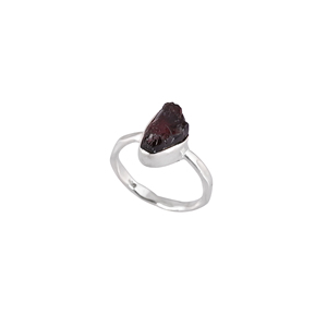 Mozambique <b>Garnet</b> Raw Gemstone <b>Ring</b> for Wedding & Party | 925 Sterling <b>Silver</b> - Product Image 1