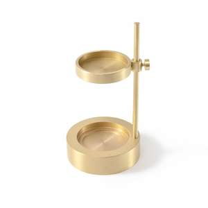 Lampe à parfum réglable en laiton Bold Blossom, brûleur d'huile, support pour bougie chauffe-plat 2 en 1, usage thérapeutique - Product Image 3