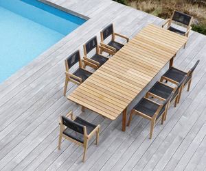 Juego de Comedor con 1 Mesa y 6 Sillas con Acolchado Suave y Madera para Uso en Exteriores - Product Image 3