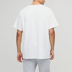 New Arrival 2026 Men's White T-<b>Shirt</b> Short Sleeve O-Neck <b>Flame</b> Logo Print Casual Regular Fit 100% Cotton Jersey Fabric - Product Image 5