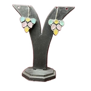 Handmade Flower Brass Antique Gold Plated <b>Dangle</b> Drop <b>Earrings</b> for Women | Indian Bohemian Ethnic Jewelry Gift - Product Image 1