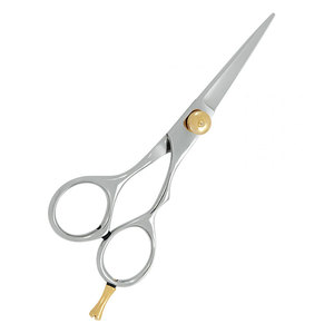 Professional Japanese J2 Hair Cutting <b>Barber</b> Scissors German Stainless Steel Sharp <b>Blade</b> Tip Silver Color Gold Adjustment Screw - Product Image 1