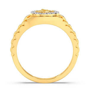แหวนทองคำประดับเพชรทรงสมอเรือ - Product Image 3