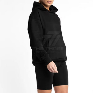 Conjunto de Sudadera con Capucha y Pantalones Cortos para Mujer, Transpirable, de Invierno, de Alta Calidad, con Logotipo Personalizado, al por Mayor - Product Image 4