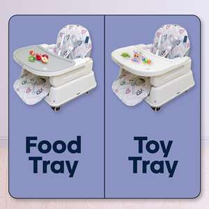 Chaise haute convertible 4 en 1 Polka Tots Grow & Glide Design Heart-(Rose) - Product Image 2