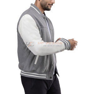 <b>Lightweight</b> Breathable Eco-Friendly Winter <b>Jacket</b> Custom Made New Style Stand Collar Letterman <b>Jacket</b> for <b>Men</b> Made Pakistan - Product Image 6