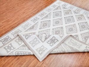 Tapis rectangulaire en laine acrylique à motifs géométriques, style bohème, tufté à la main, antidérapant, pour salon - Product Image 5