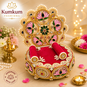 Mandir Decorativo Desmontable para Pooja, con Figuras de Dioses (Singhasan, Laddu, Gopal, Ganesha), para Janmashtami y Diwali, Recuerdos Festivos Indios - Product Image 3