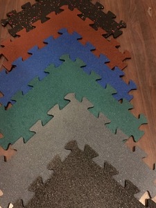 Dalles de sol en caoutchouc élastique haute densité, antidérapantes et emboîtables, pour activités et entraînements en salle de sport - Product Image 4