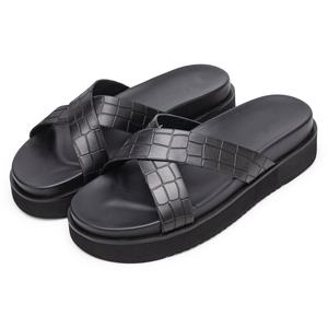 Chaussons de sport en cuir véritable de haute qualité, semelle épaisse, grandes tailles, pour hommes, décontractés, pour la plage, chaussures plates décontractées pour la marche en extérieur - Product Image 1