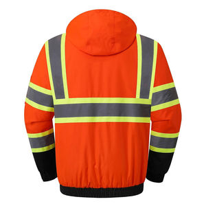 Veste de sécurité réfléchissante la plus vendue, veste de travail pour hommes, polaire 2 en 1, vêtements de travail haute visibilité, vêtements d'hiver certifiés CE - Product Image 2