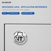 Serrure marine cylindrique DG-DELER MS739-2, sécurité de grade 1 ANSI, plaquée zinc, entraxe 50 mm, 2 clés pour navires et voitures