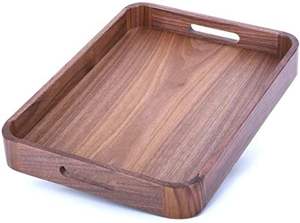 Plateau de service rectangulaire en bois d'acacia, grand format, écologique, design moderne, pour la maison et la cuisine, vente en gros - Product Image 6