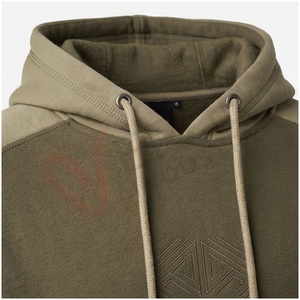 Conjunto Deportivo con Capucha para Hombre, Color Verde Oliva, Manga Larga, Corte Regular, Informal, para Otoño, Material de Algodón Transpirable - Product Image 4