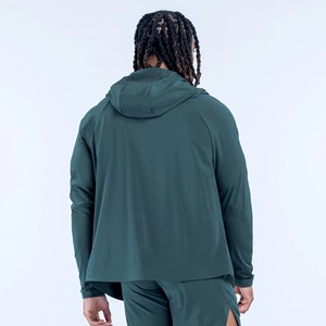 Latest Design Wholesale Custom Logo Men's Full Length <b>Zip</b>-Up Solid Long Sleeve Sweatshirt Slim Fit Lightweight Windproof <b>Hooded</b> - Product Image 5