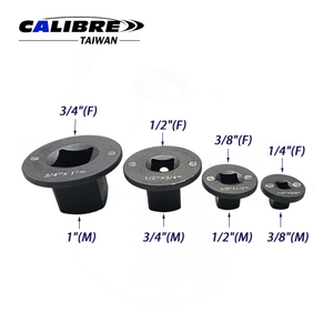 TAIWAN CALIBRE 4pc Industrial DIY OEM Low Profile Magnetic Insert Drive Impact Reducing <b>Adaptor</b> Set - Product Image 2