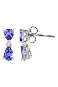 Pendientes de Tanzanita en Plata de Ley 92.5 KLST-30801 - Product Image 4