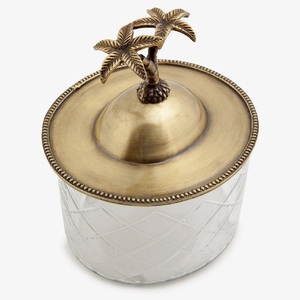 Boîte de rangement décorative en laiton et aluminium Weathy, boîte de rangement en métal décorative, boîtes d'hôtel, décoration de table à domicile, rangement en aluminium - Product Image 3