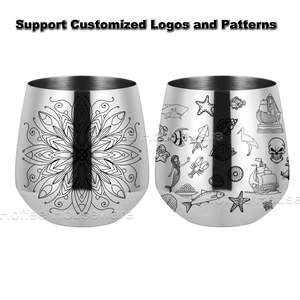 Juego de Copas de Vino sin Tallo, de Acero Inoxidable, para Cócteles, en Forma de Huevo, de Metal, en Color Cobre, Dorado, Plateado y Negro, para Bar - Product Image 5