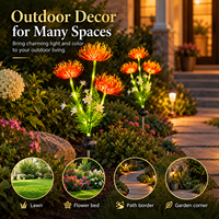 Décorations de jardin Solar Glow Spider Lily, fleurs décoratives imperméables à l'eau pour la cour et la pelouse
