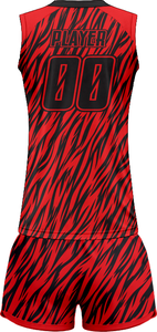 Tenue de volley-ball SpikeStorm Pro AeroSpike Elite, kit de volley-ball ThunderHit Premium, 100 % polyester, impression par sublimation intégrale - Product Image 3