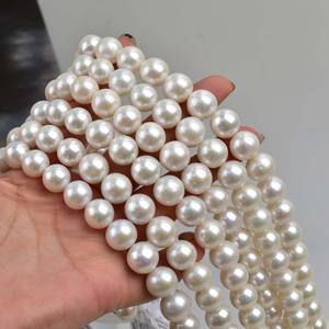 Collier de perles d'eau douce Edison 11-13 mm Extra Large Semi-Fini Haut de Gamme avec Lumière Intense et Micro-Imperfections - Product Image 1