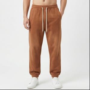 Streetwear 360 g/m² de logo personnalisé pantalon évasé lavé à l'acide pantalon de survêtement évasé lavé au soleil à grande impression pantalon polaire homme hiver hiver - Product Image 1