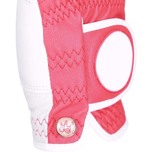 Guante de Golf de Cuero Rojo y Blanco con Costuras Rojas Antideslizante para Deportes al Aire Libre - Product Image 5