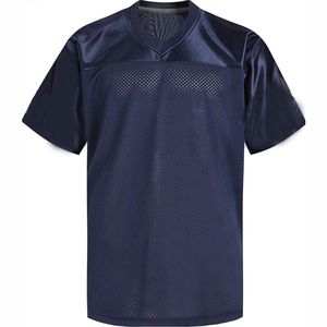 Maillots de rugby en mesh respirant à manches courtes, coupe classique, col en V, vente en gros d'usine, football américain - Product Image 2