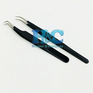 Wholesale Professional Anti-Magnetic Stainless Steel <b>Lash</b> Tweezers 90 Degree Pointed Smooth Texture Customized Color <b>Lash</b> - Product Image 3