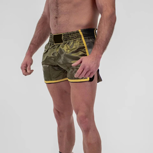 Muay Thai Martial Arts Shorts Unisex High Quality Durable Quick Dry Breathable Stretch 100% Polyester Silk 220g Custom OEM - Product Image 4