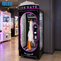 Parc d'attractions Arcade rose date Peluche Prix Distributeur automatique à pièces Couper votre prix Griffe Cadeau Machine de jeu à vendre