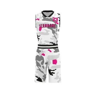 2023 nouveau Design jeunesse réversible camouflage imprimé Sublimation équipe maillot basket-ball uniforme en gros - Product Image 1