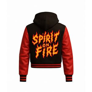 แจ็กเก็ตสไตล์ใหม่สำหรับผู้หญิง "แพ้ไม่ใช่ตัวเลือก" ตัวครอปตัวแทนมหาวิทยาลัย-เครื่องบินทิ้งระเบิดมีฮู้ดสีแดง & สีดำสำหรับสตรีทแวร์ & แรงจูงใจ - Product Image 4