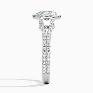 BOJ <b>Ring</b> 089 Oval Cut 925 <b>Silver</b> Halo Prong Stone <b>Solitaire</b> Diamond <b>Ring</b> 2ct D Color VVS1 Moissanite GRA Certified Low Price - Product Image 3